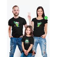 Футболки Фэмили Лук для мамы, папы, сына с принтом Крокодилы / Family look для всей семьи