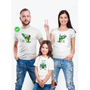 Футболки Фэмили Лук для мамы, папы, сына с принтом Крокодилы / Family look для всей семьи