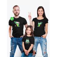 Футболки Фэмили Лук для мамы, папы, сына с принтом Крокодилы / Family look для всей семьи