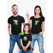 Футболки Фэмили Лук для мамы, папы, сына с принтом Крокодилы / Family look для всей семьи