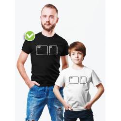 Футболки Family Look для всей семьи в одном стиле с принтом CtrlC & CtrlV