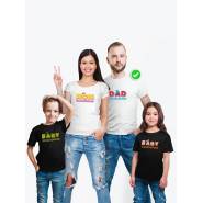 Футболки family look для всей семьи с принтом We are happy family | Прикольные одинаковые семейные