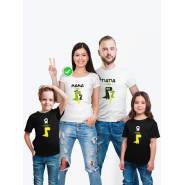 Футболки family look для всей семьи с принтом Заврики | Прикольные одинаковые семейные футболки