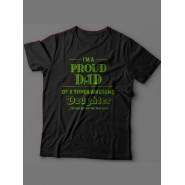 Мужская футболка с прикольным принтом "I'm a proud dad of a super awesome daughter"