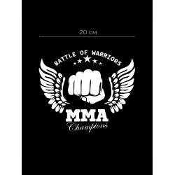 Наклейки на авто с принтом MMA champions | Стикеры для любых твердых поверхностей, для машин, стекол