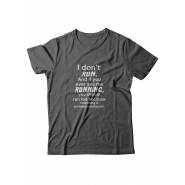 Прикольная футболка с принтом I don't run | Смешная и оригинальная футболка