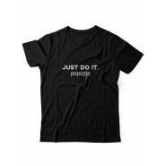 Прикольная футболка с принтом Just do it popozje | Смешная и оригинальная футболка