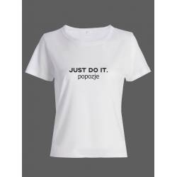 Прикольная футболка с принтом Just do it popozje | Смешная и оригинальная футболка