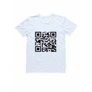 Мужская футболка с прикольным принтом "QR код"