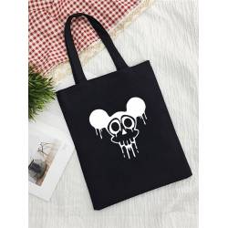 Сумка шоппер с черепом сумка хозяйственная shopper тканевая сумка экосумка