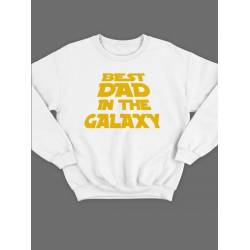 Модный свитшот - толстовка без капюшона с принтом "Best dad in the galaxy1"