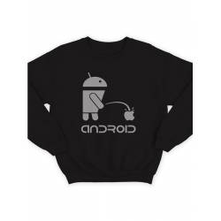 Модный свитшот - толстовка без капюшона с принтом "Android"