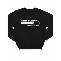 Модный свитшот - толстовка без капюшона с принтом "Fart loading"