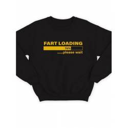 Модный свитшот - толстовка без капюшона с принтом "Fart loading"