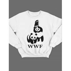Модный свитшот - толстовка без капюшона с принтом "WWF"