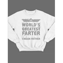 Модный свитшот - толстовка без капюшона с принтом "World's greatest farter"