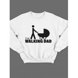 Модный свитшот - толстовка без капюшона с принтом "The walking dad"