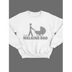 Модный свитшот - толстовка без капюшона с принтом "The walking dad"