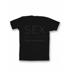 Мужская футболка с прикольным принтом "Sex instructor".