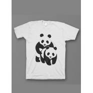Мужская футболка с прикольным принтом "Panda on panda"