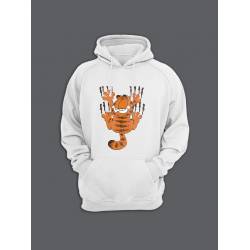 Прикольная мужская и женская толстовка с капюшоном - худи с принтом "Garfield"