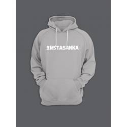 Модная толстовка с капюшоном - худи с принтом "Instasamka"