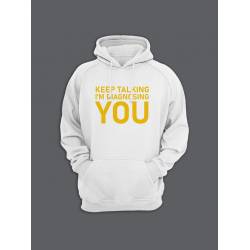 Модная толстовка с капюшоном без молнии - худи с принтом "Keep talking im diagnosing you"