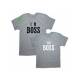 Футболки для двоих со смешными надписями I'm a boss& Yes boss/Парные для влюбленных
