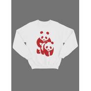 Модный свитшот - толстовка без капюшона с принтом "Panda on panda"