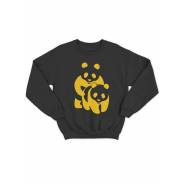 Модный свитшот - толстовка без капюшона с принтом "Panda on panda"
