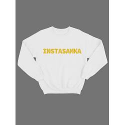 Модный свитшот - толстовка без капюшона с принтом "Instasamka"