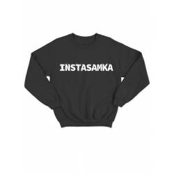 Модный свитшот - толстовка без капюшона с принтом "Instasamka"