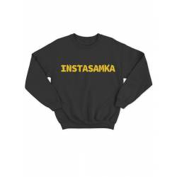 Модный свитшот - толстовка без капюшона с принтом "Instasamka"