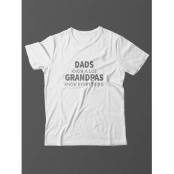 Мужская футболка с забавным принтом и смешной надписью Dad know a lot/для дедушки