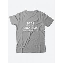 Мужская футболка с забавным принтом и смешной надписью Dad know a lot/для дедушки