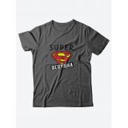 Футболка с прикольной надписью «Super дедушка»/Оригинальная, модная мужская с принтом.