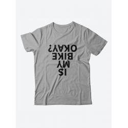 Футболка с прикольной надписью «Is my bike okay»/Оригинальная, модная мужская с принтом.