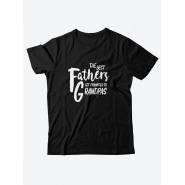Футболка с прикольной надписью «The best fathers»/Оригинальная, модная мужская с принтом.