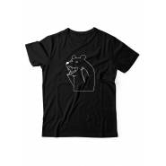 Прикольная мужская футболка с принтом Медведь/Смешная хлопковая с надписями