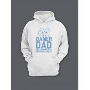 Прикольная мужская толстовка с капюшоном - худи с принтом "I’m a gamer dad"