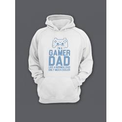 Прикольная мужская толстовка с капюшоном - худи с принтом "I’m a gamer dad"