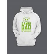 Прикольная мужская толстовка с капюшоном - худи с принтом "I’m a gamer dad"