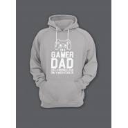 Прикольная мужская толстовка с капюшоном - худи с принтом "I’m a gamer dad"