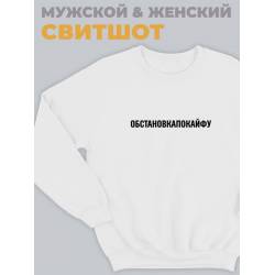Свитшот женский с принтом унисекс толстовка без капюшона