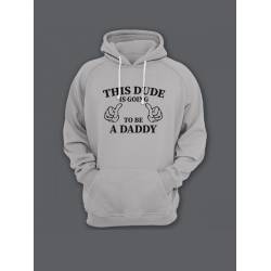 Прикольная мужская толстовка с капюшоном - худи с принтом "This dude is going to be a daddy"