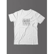 Футболка для мужчины с оригинальной надписью "Energy to pretend" Прикольная футболка
