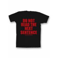 Мужская футболка с прикольным принтом "Do not read the next sentence"