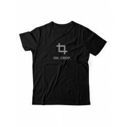 Футболка для мужчины с оригинальной надписью "Oh, crop"/Прикольная