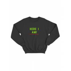 Свитшот с классным принтом "Here i am"