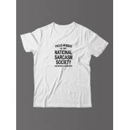 Футболка для мужчины с оригинальной надписью "Nation sarcasm society"/Прикольная
